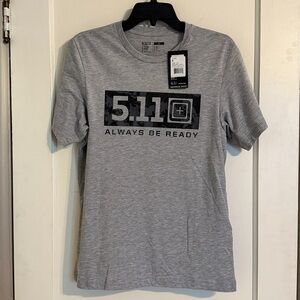 5.11 Tactical Heather Gray Logo Tee